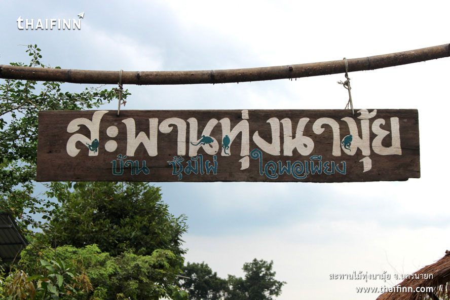 สะพานไม้ทุ่งนามุ้ย จังหวัดนครนายก)